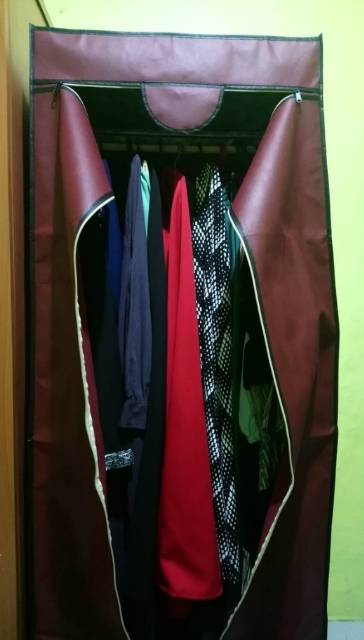 Lemari Gantung Pakaian Baju Gamis Long Dress Tinggi Portable