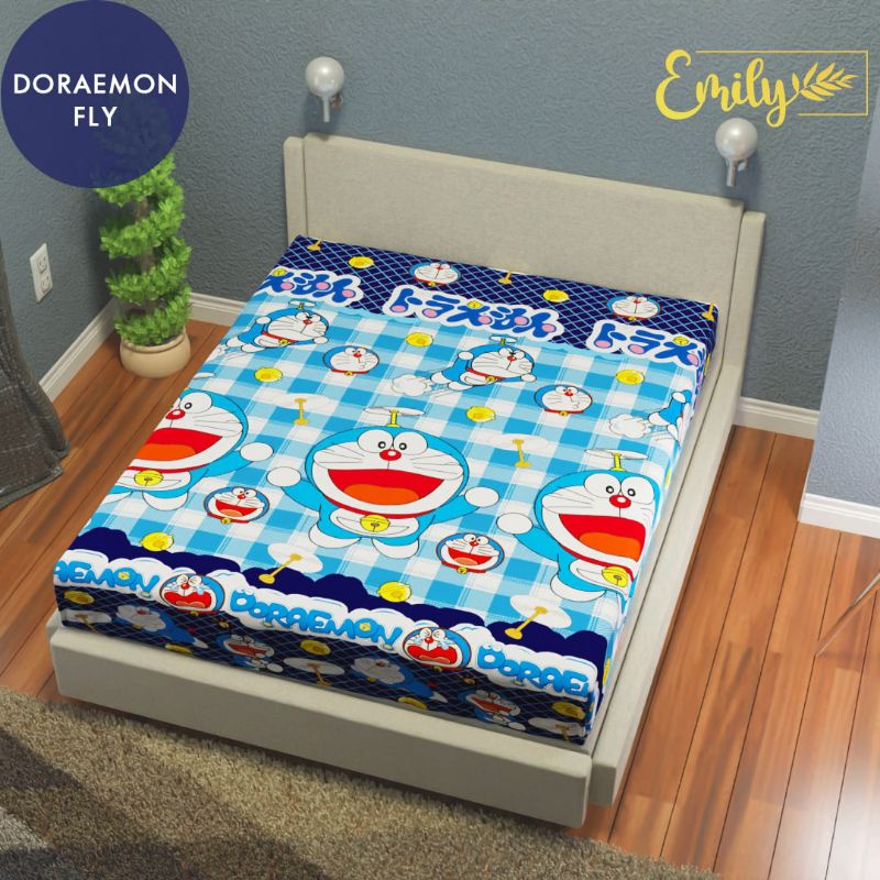 Sprei Anti Air Waterproof / Sprei Protektor import motif seperai protector sprei halus homemade 180 x 200 dan 160 x 200 sprei 120x200 anti ompol murah-Doraemon fly