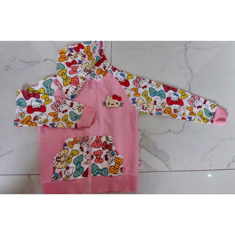 Jaket Anak Pink kittycat Perempuan/ Jaket anak 2 tahun-5 tahun/ Jaket anak ada kupluk nya lembut nyaman dipakai