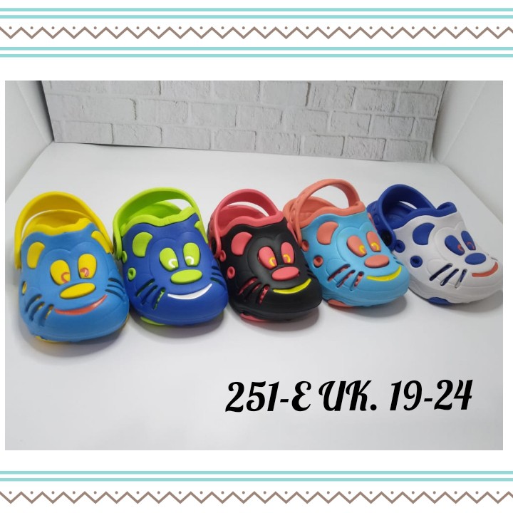 SANDAL DULUX ANAK BALITA - ANAK PAUD MOTIF KUCING LUCU CODE 251E 19-24