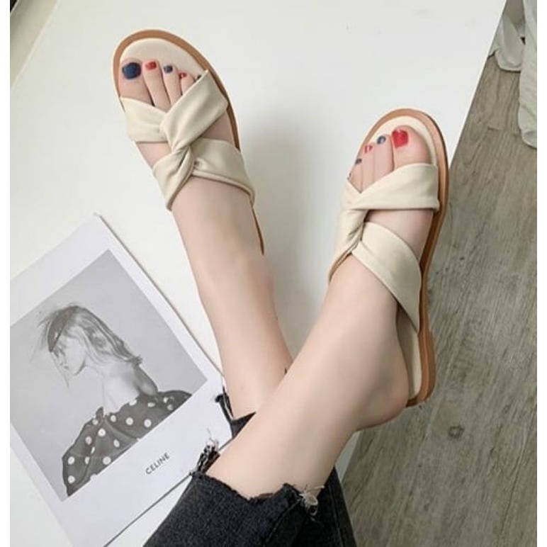 [SALE] SLOP SANDAL FLATS KS2041 IQ #Realstock