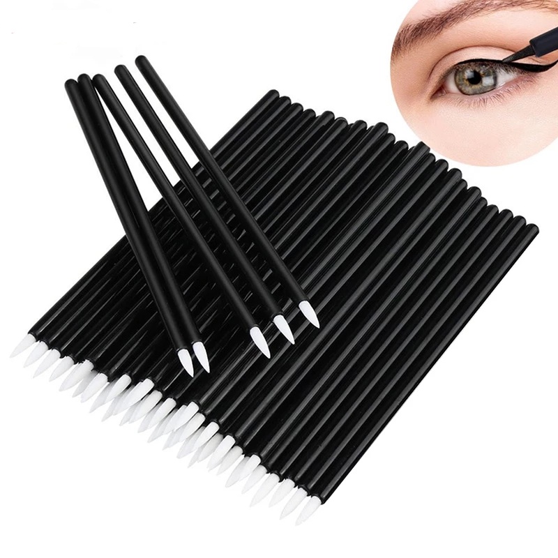 [Harga Grosir]1pc Brush Eyeliner Gel Gagang Hitam Dapat Digunakan Kembali Untuk Makeup/Hot Sale