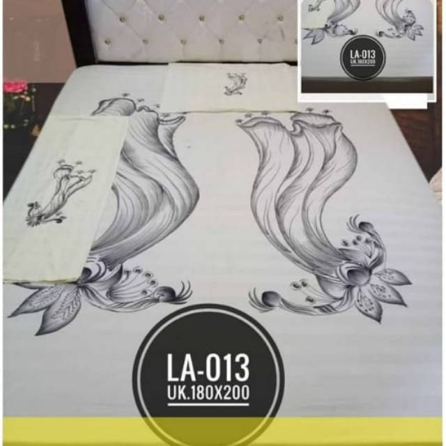 

sprei lukis motif bunga