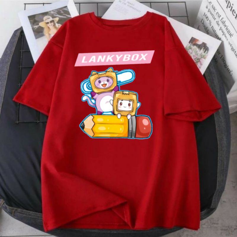 Best Seller Kaos Anak Dewasa Lanky Box Adam Justin Youtuber Terbaru/bahan premium