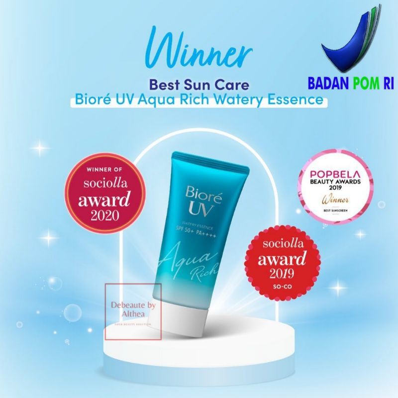 [BPOM] Biore UV Aqua Rich Watery Essence SPF 50+/PA++++ 50gr (New Pack)