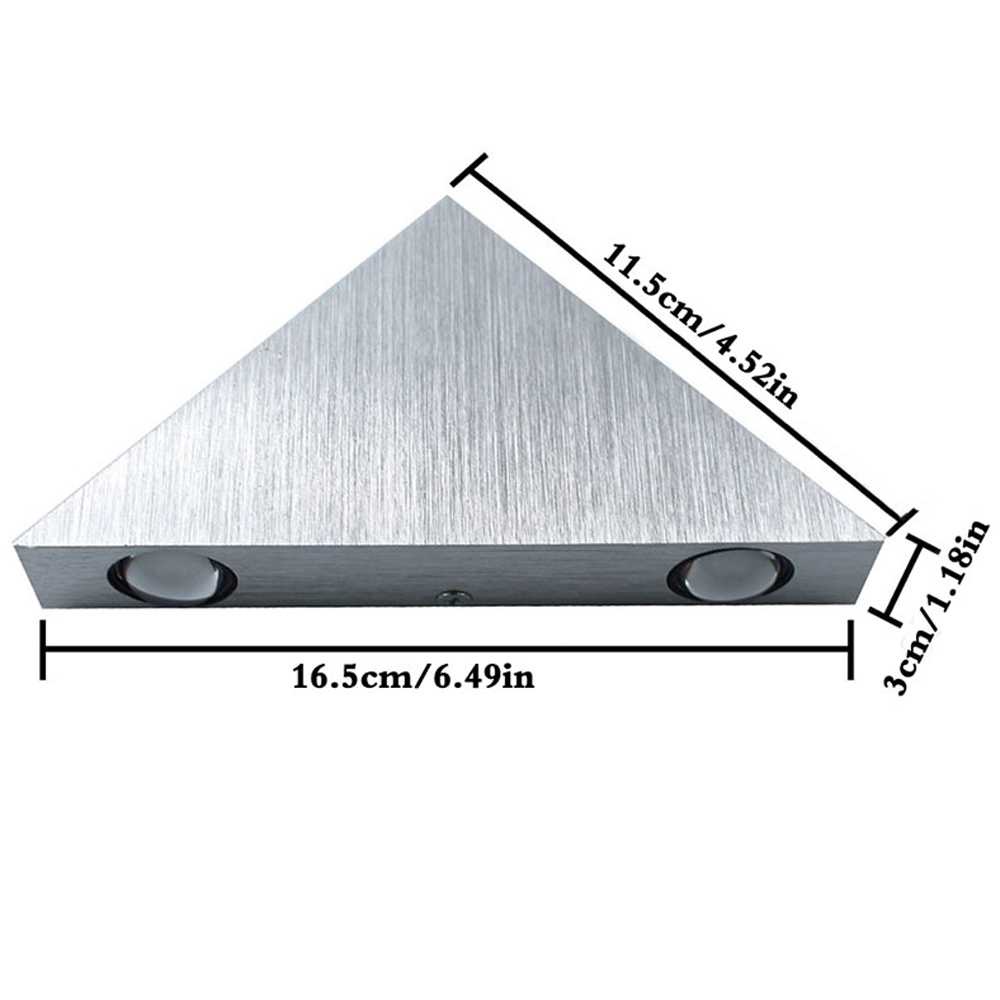 TD - CGH TaffLED Lampu Hias Dinding LED Modern Triangle Aluminium 3W ABD-3W-SJX