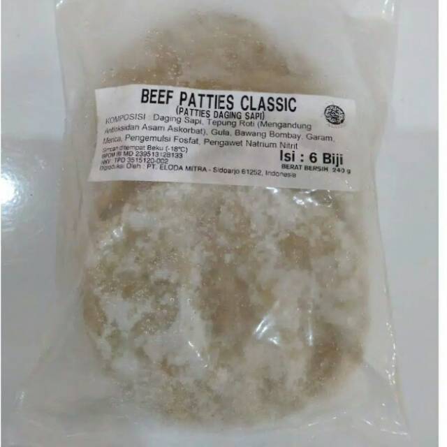 

Beef Patties Classic 6pc 240gr Bernardi Malang