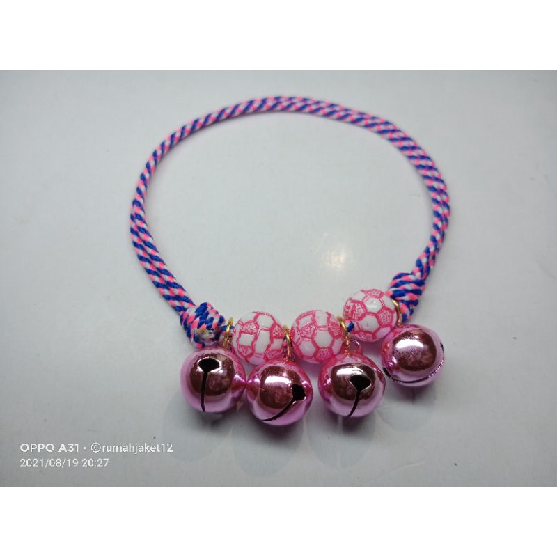 kalung kucing 4lonceng 12mm (tanpa nama)