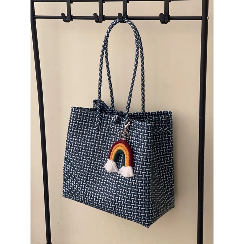 Tas Anyaman Wanita Aurelia BLUE XL Tote Bag / Tas Anyaman Wanita Tote Bag Premium