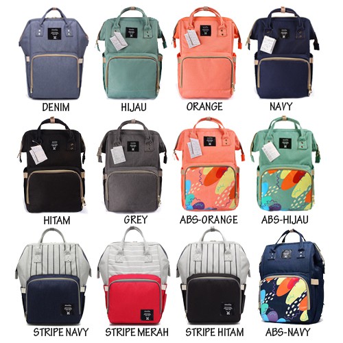 [Brandedbaby] TAS DIAPER BAG VERSI UPGRADED IMPORT ANEKA MOTIF