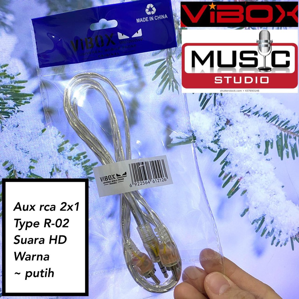 KABEL AUX VIBOX KABEL RCA 2X1 SPEAKER R/L KE HANDPHONE ORIGINAL VIBOX BAHAN TEBAL KUALITAS HD