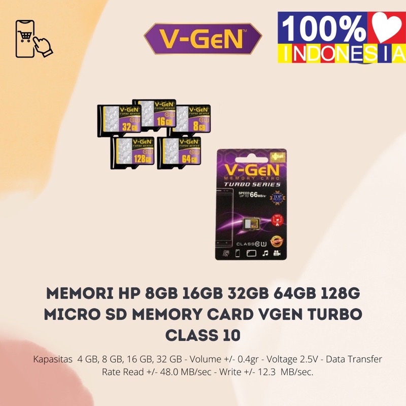 PROMO HARGA MASTER DEALER 8GB 16GB 32GB 64GB VGEN MICRO SD TURBO CLASS10