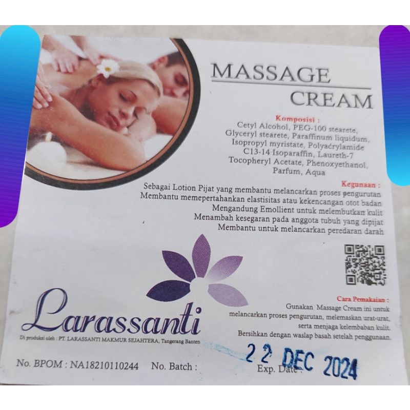 MASSAGE CREAM LARASSANTI 1 KG