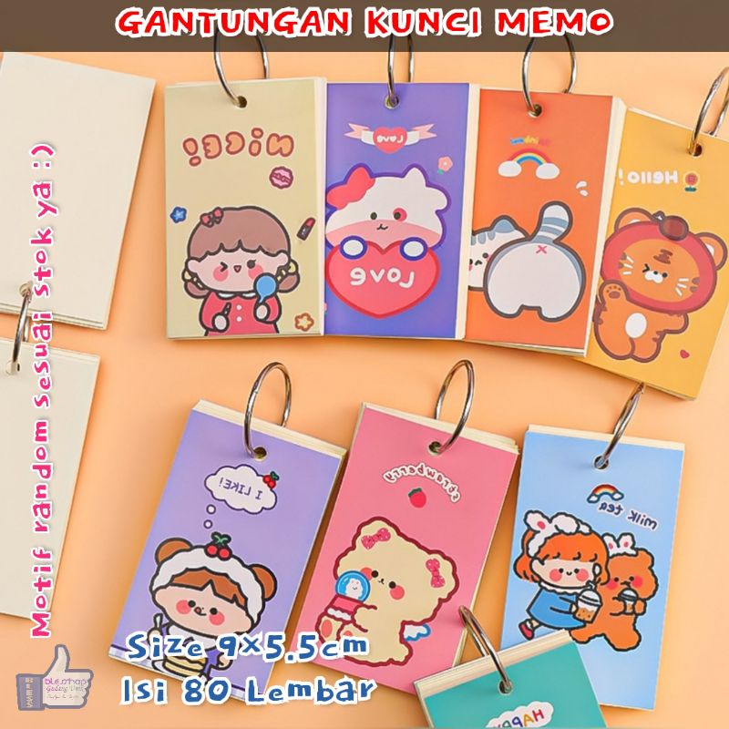 Memo Diary Mini Buku Catatan Gantungan Kunci