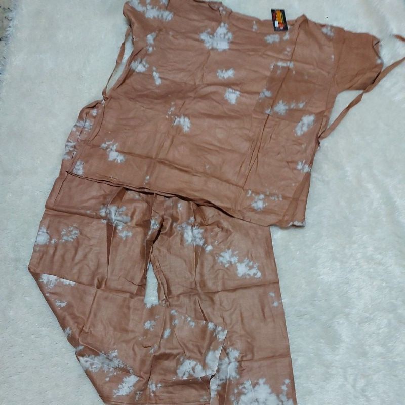 ONE SET PIYAMA CP TIEDYE WANITA / SET PAJAMAS TIE DYE CELANA PANJANG (etalase1)-Motif 15