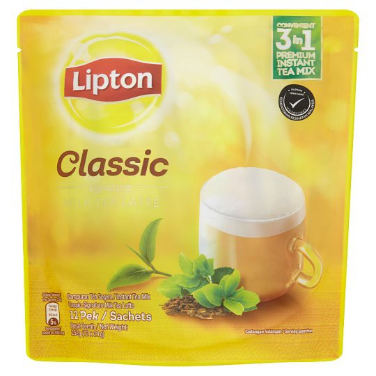 

Lipton Classic Signature Milk Tea Latte Instant Tea Mix 12 Sac x 21gram