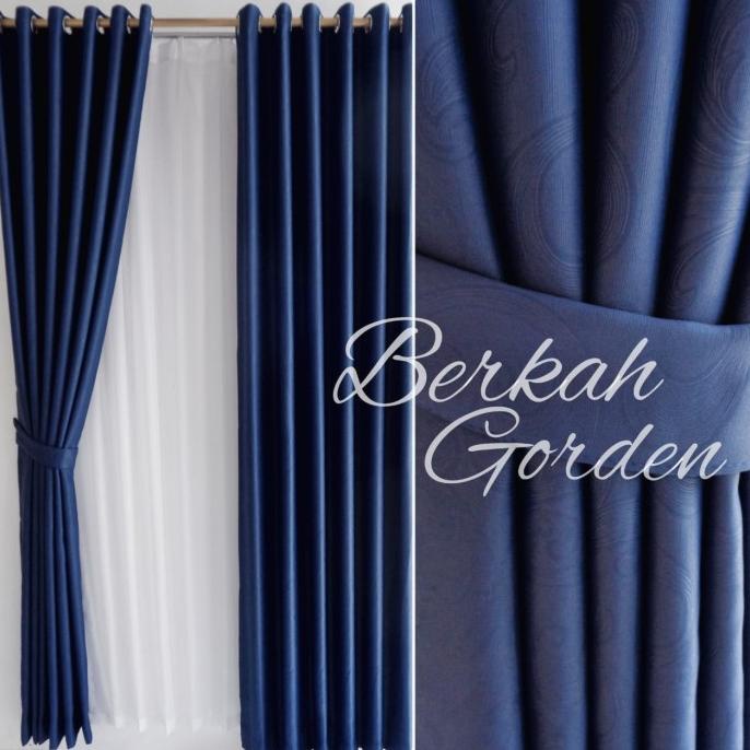 Gorden Blackout Import Polos Serat Embos Minimalis Tebal BAGUS
