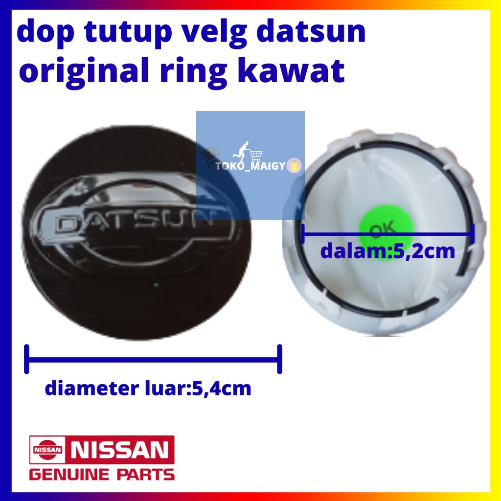 Dop Velg Mobil/ Dop Tutup Roda Datsun Black/ Tutup Dop Velg Mobil Ring 14/ Velg Mobil Datsun ORI