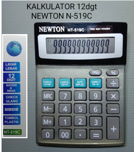 Kalkulator Newton NT-519C. 12digits