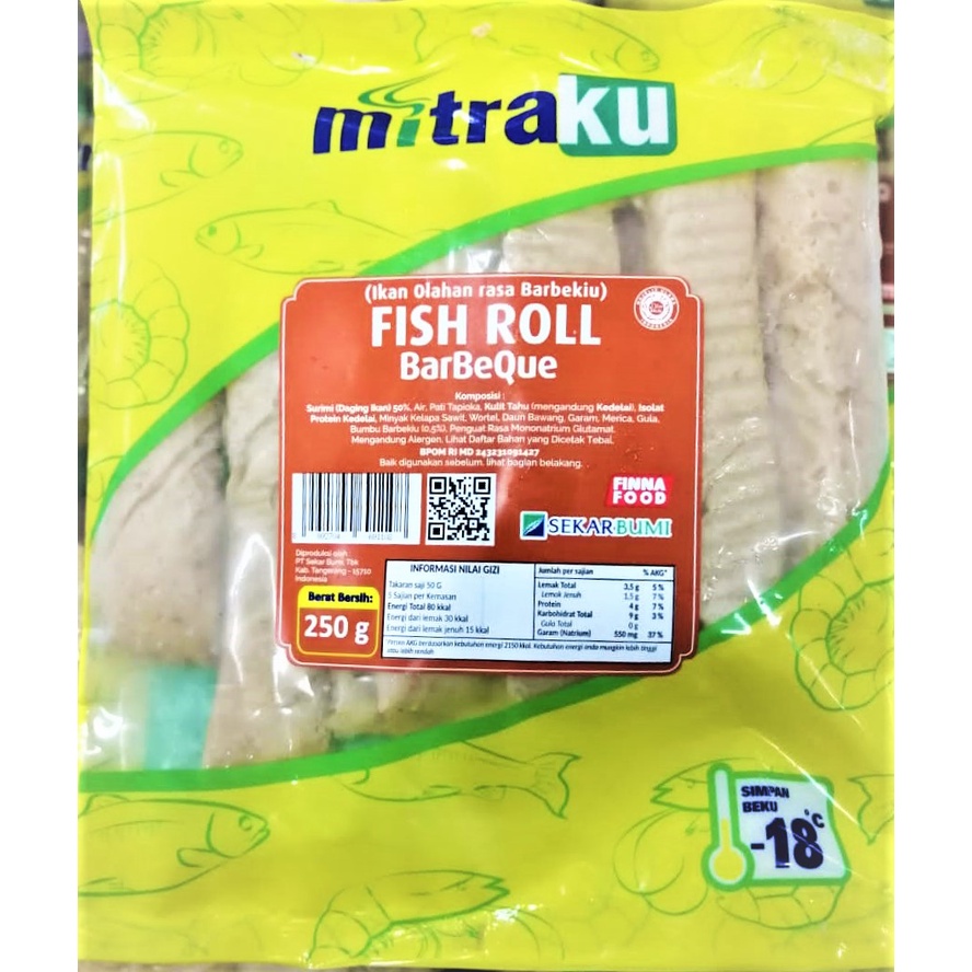 

Mitraku Fish Roll BBQ 250gr