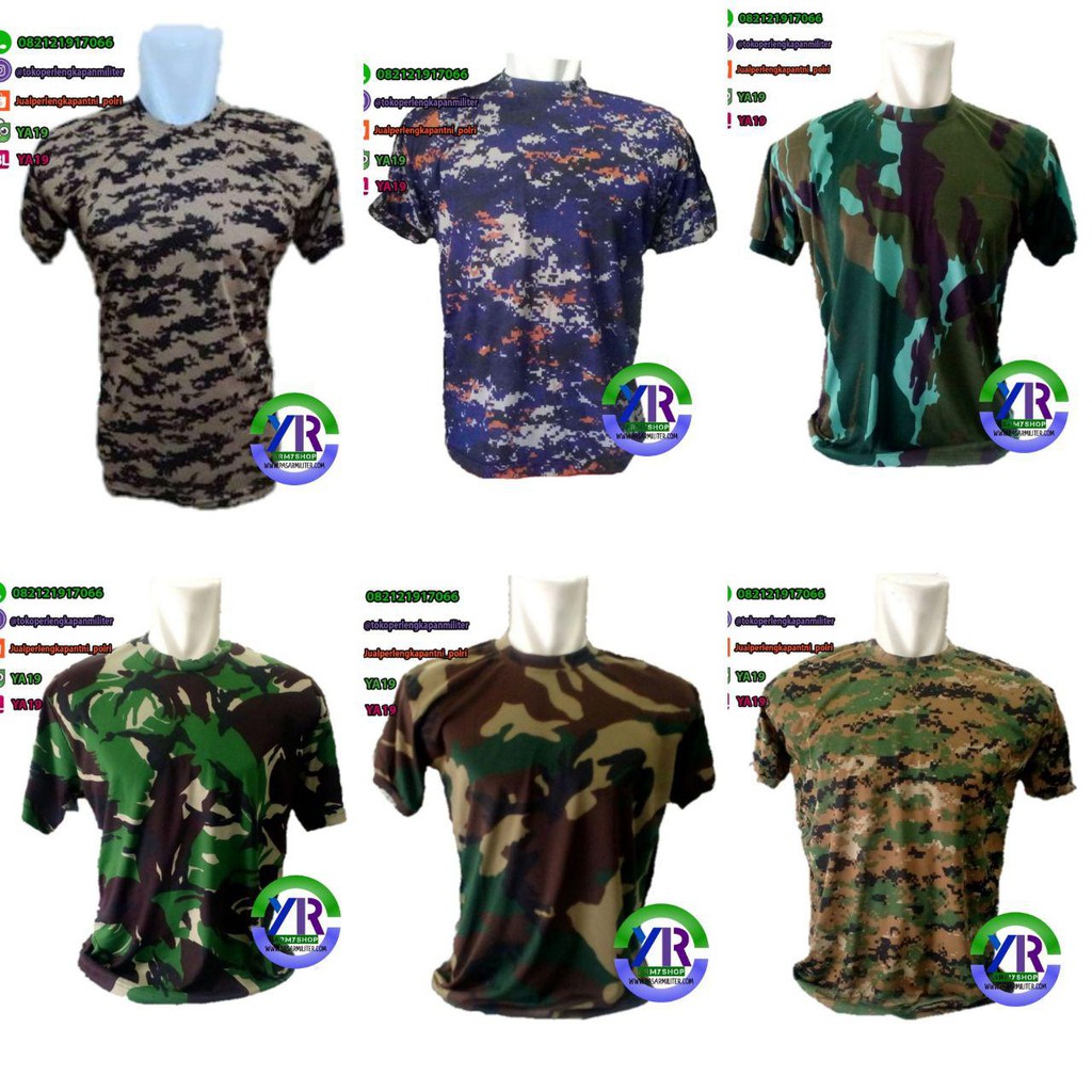 kaos loreng army polos / kaos loreng / kaos loreng murah