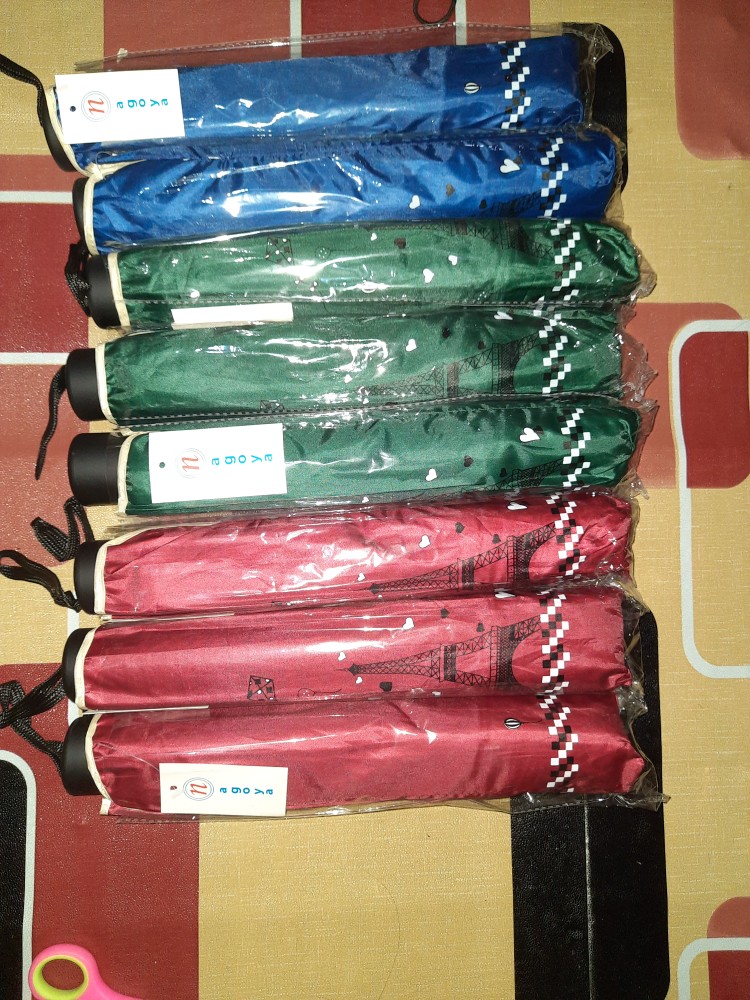 Payung Lipat 3 Paris Love 10jari Jumbo