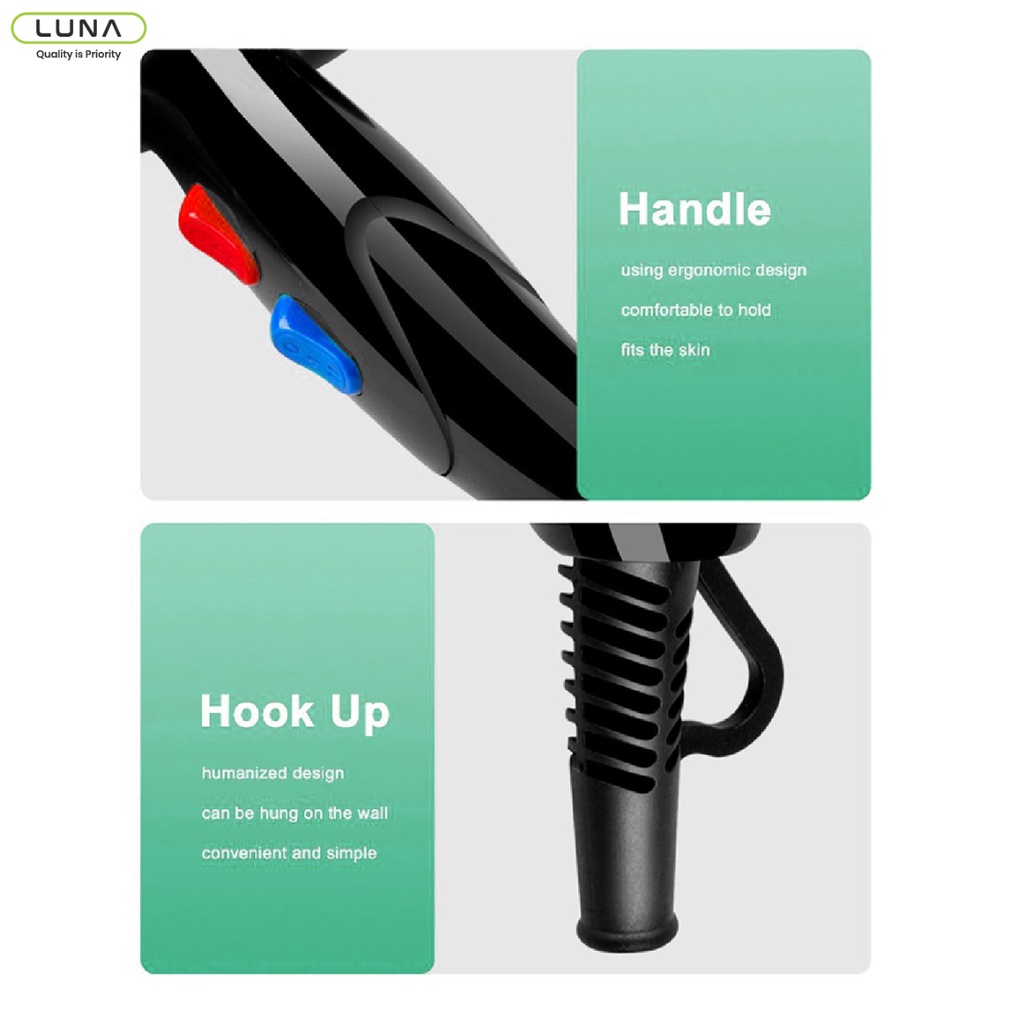 Lunalife Hair Dryer 850W Pengering Rambut Termurah Daya tinggi Garansi 3 Tahun Official