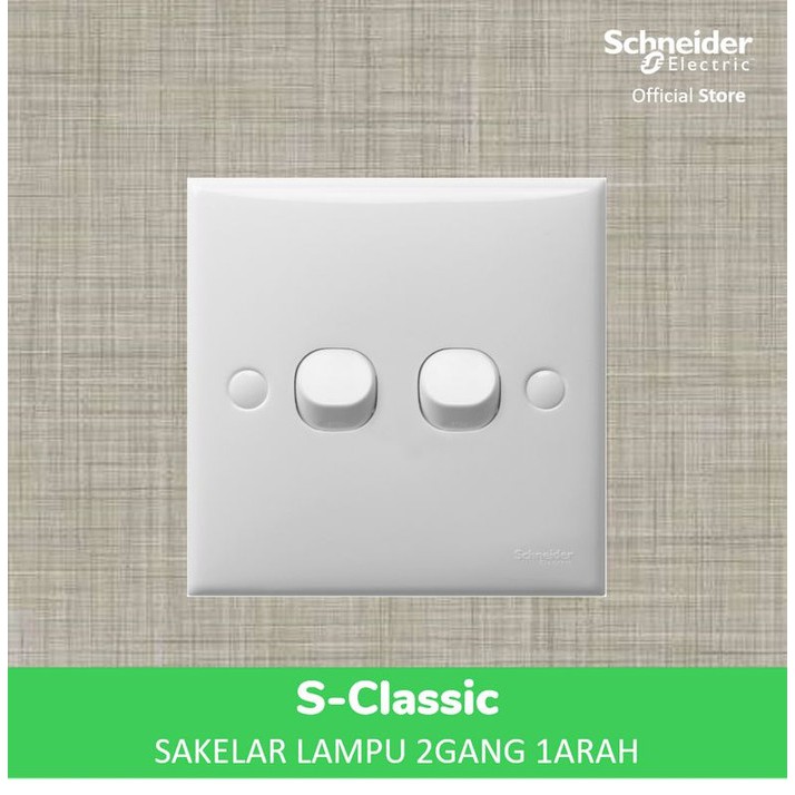 Saklar seri / Saklar 2 gang Schneider (Clipsal) Type S-Classic