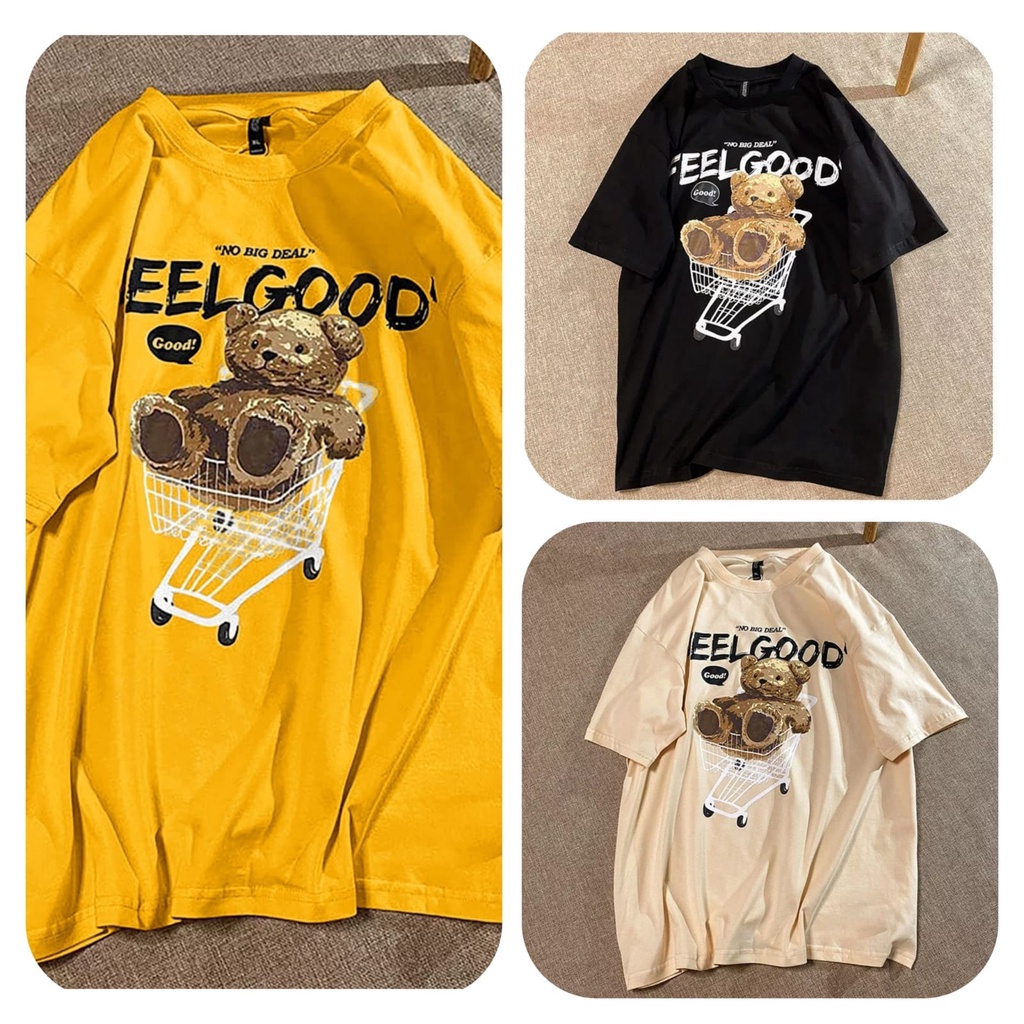 BISA COD// baju oversize terbaru baju FEELGOOD keren size L,XL baju terlaris bisa buat cowo/cewe fashion kekinian - covid fahion