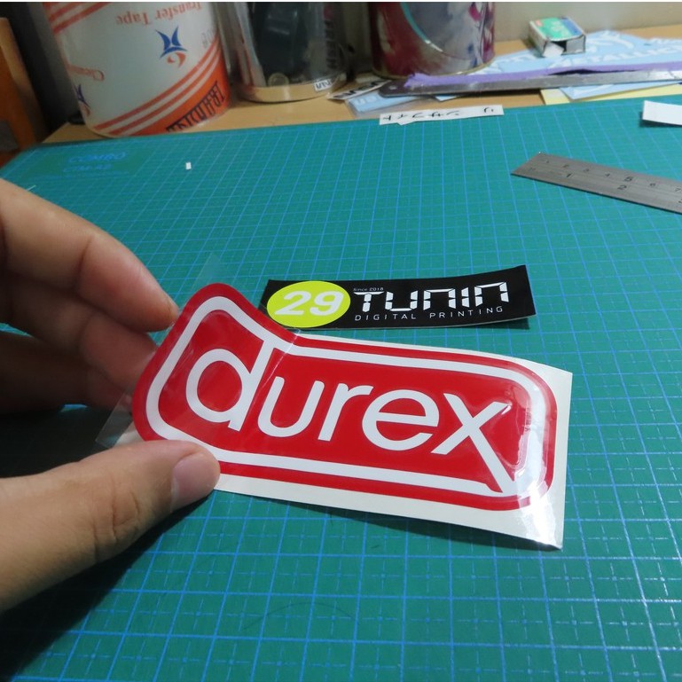 Cutting Sticker Stiker Helm Durex
