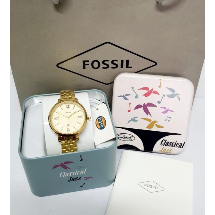 Jam Tangan Wanita Analog Foss 3433 Rantai Tanggal Aktif (COD)