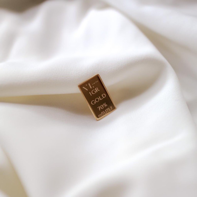 Gold bar grafir custom / logam mulia / emas batangan