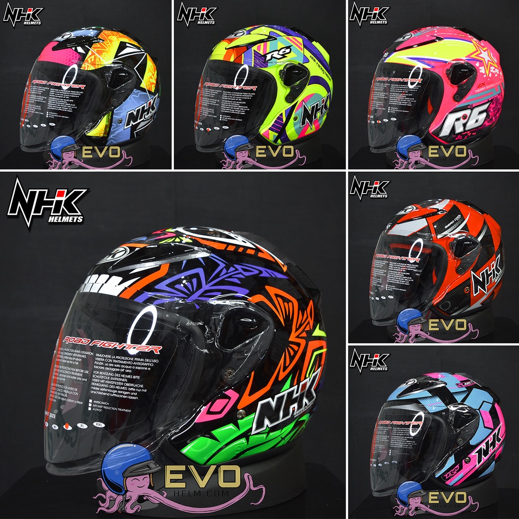 HELM NHK R6 MOTIF REMY ORIGINAL HELM NHK HALF FACE SEMUA MOTIF LENGKAP - ONGKIR 2KG