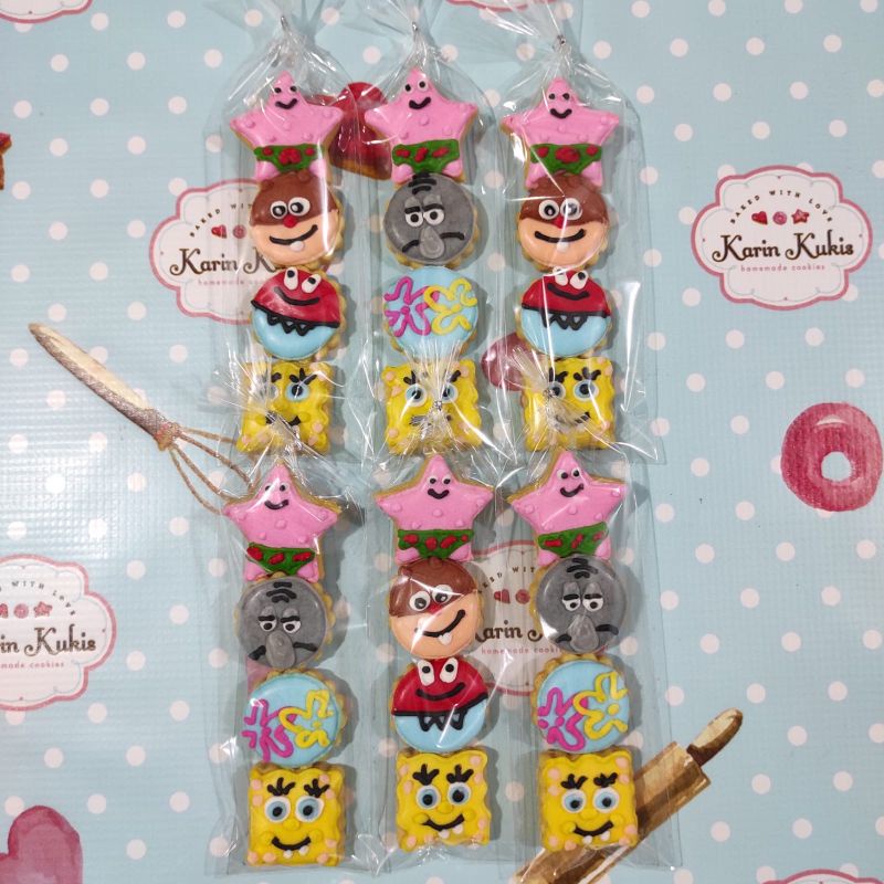 

KUKIS HIAS, KUKIS KARAKTER ISI 4 TEMA SPONGEBOB & FRIENDS (minimal 10 pcs)