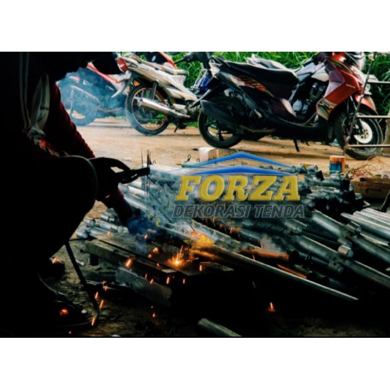 Rangka Tenda Lengkung / Bahan Besi Galvanis - Forza Dekorasi Tenda
