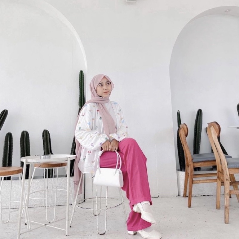 ‼️READY‼️OUTER KIYOWO SCARF RAYON MOTIF PATTERN - OUTER KOYOWO RAYON LENGAN BALON OVERSIZED - OUTER SCARF - OUTER RAYON OVERSIZED - OUTER RAYON LENGAN BALON