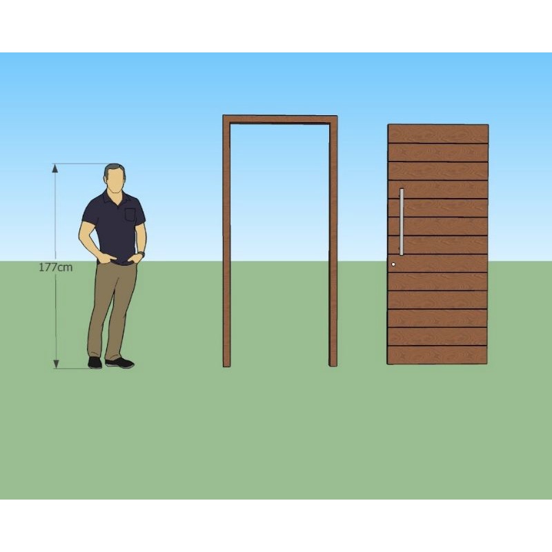 Kusen Pintu + Daun Pintu Kayu Jati TPK (Pesanan Khusus)