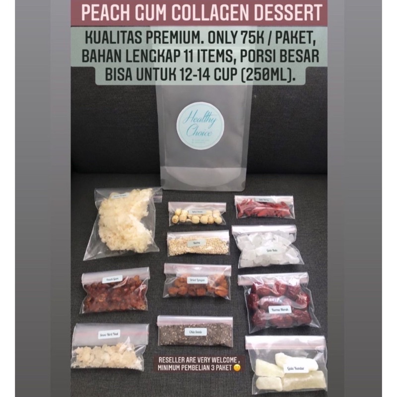 

Peach Gum collagen dessert