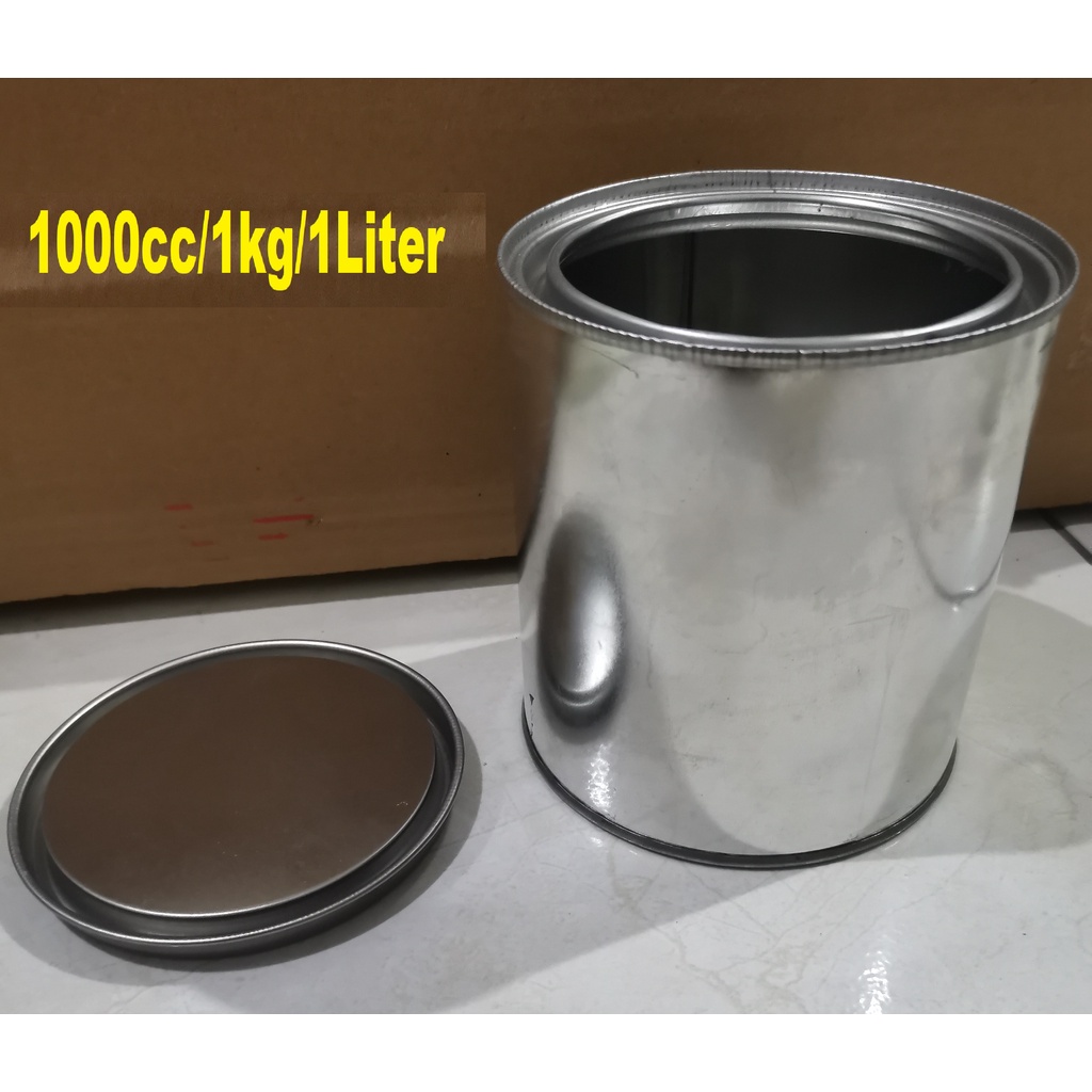 Kaleng baru / Kaleng Kosong / Kaleng cat polos 1000cc 1L 1kg