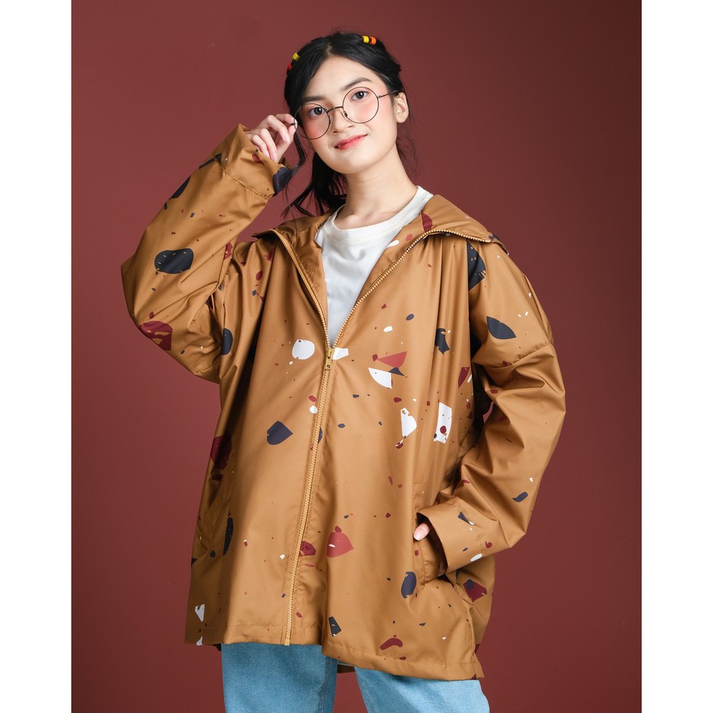 Myrubylicious ABSTRACT#2 PACKABLE JACKET-CINNAMON