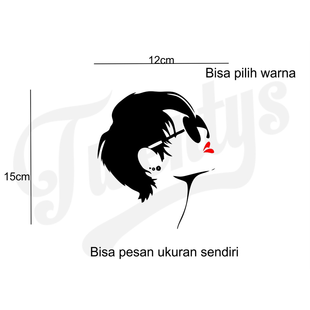 

STIKER WOMAN STICKER CUTTING BISA DITEMPEL DIMANAPUN