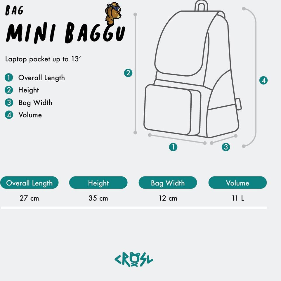 Bagus Dipakai.. CRSL Chilo Mini Baggu | Green Army | Ransel Mini