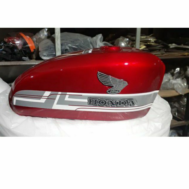 Tangki cb100 merah motif baru cb glatik merah biru