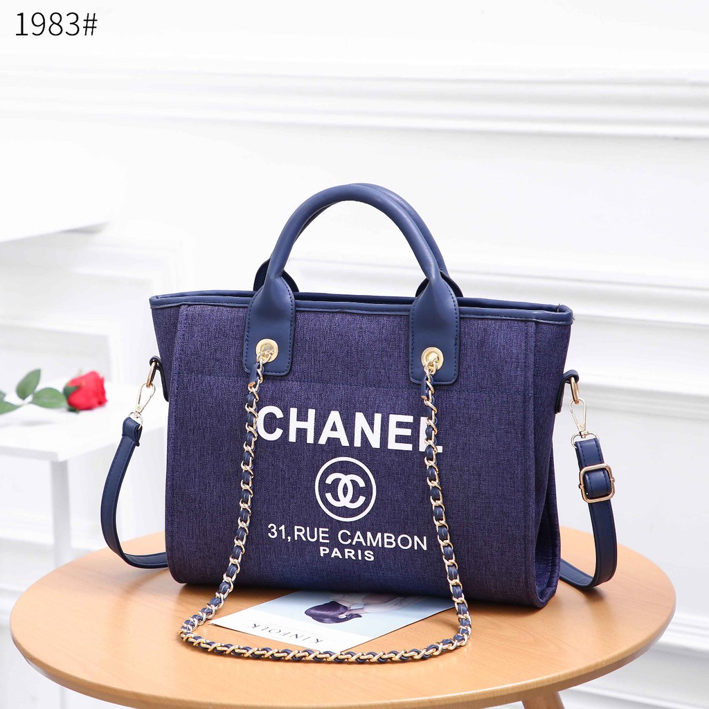 Chanel Denim 31 Rue Cambon Tote Bag 1983