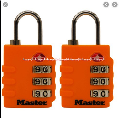 Master Lock Gembok Untuk Koper Jenis Kombinasi 3 Angka Gembok Pengaman Untuk Koper Isi 2 Pcs