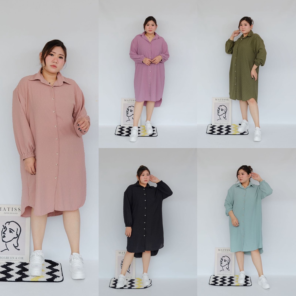 BIGWELL VENICE SET DRESS POLOS  - SETELAN WANITA BIG SIZE / SETELAN JUMBO /DRESS JUMBO/ DRESS BIGSIZE