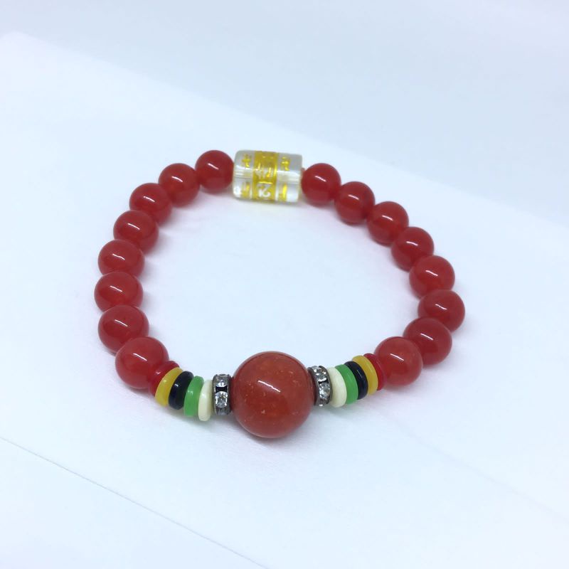 Gelang Tangan Perhiasan Wanita Jewerly Fashion Acecoris Perempuan Kombinasi Batu Varian Warna(merah)