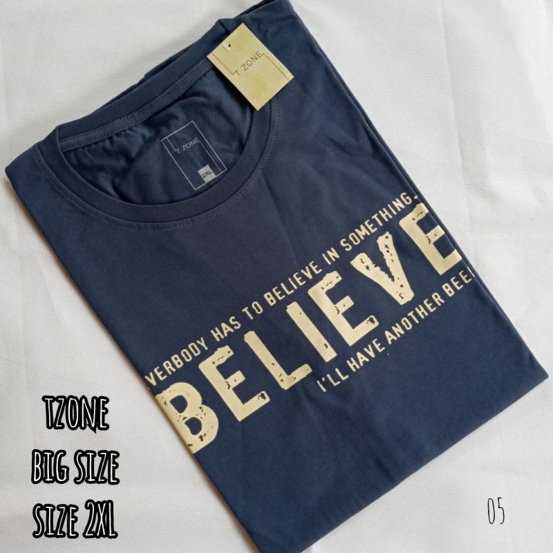 kaos pria size XXL / kaos pria 2XL / kaos t zone 2XL