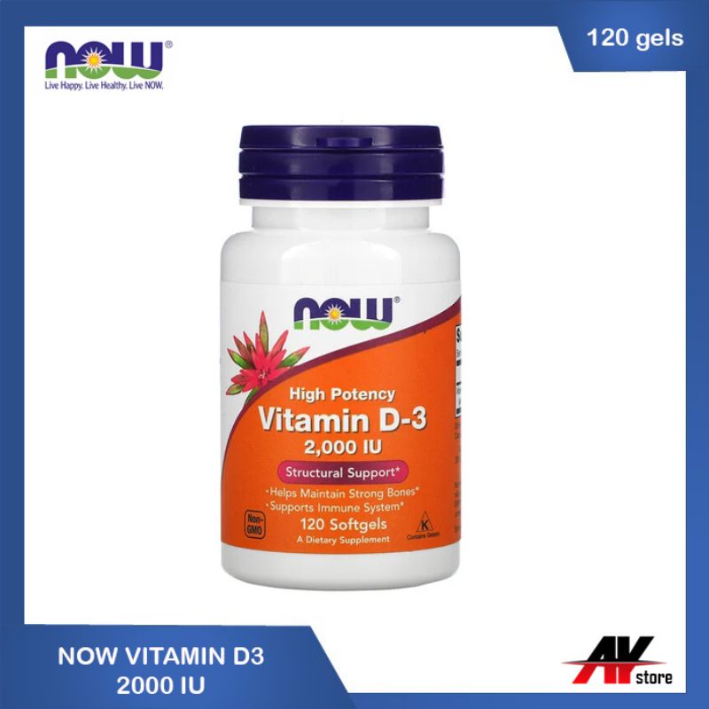 Jual Now Food Vitamin D3 2000 iu isi 120 softgels Shopee Indonesia