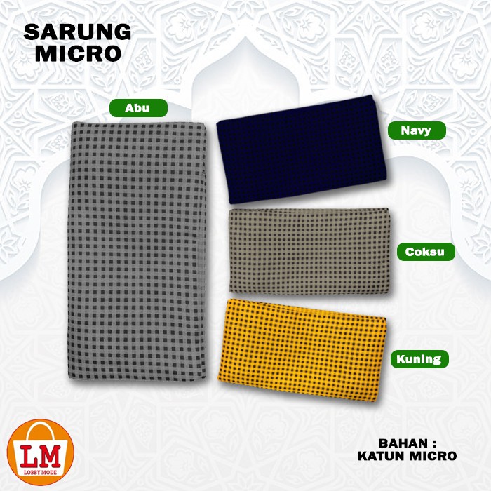 TERMURAH TERBARU Fashion Pria Muslim SARUNG MICRO Bahan Katun Micro Ukuran Jumbo Dewasa LMS 24239